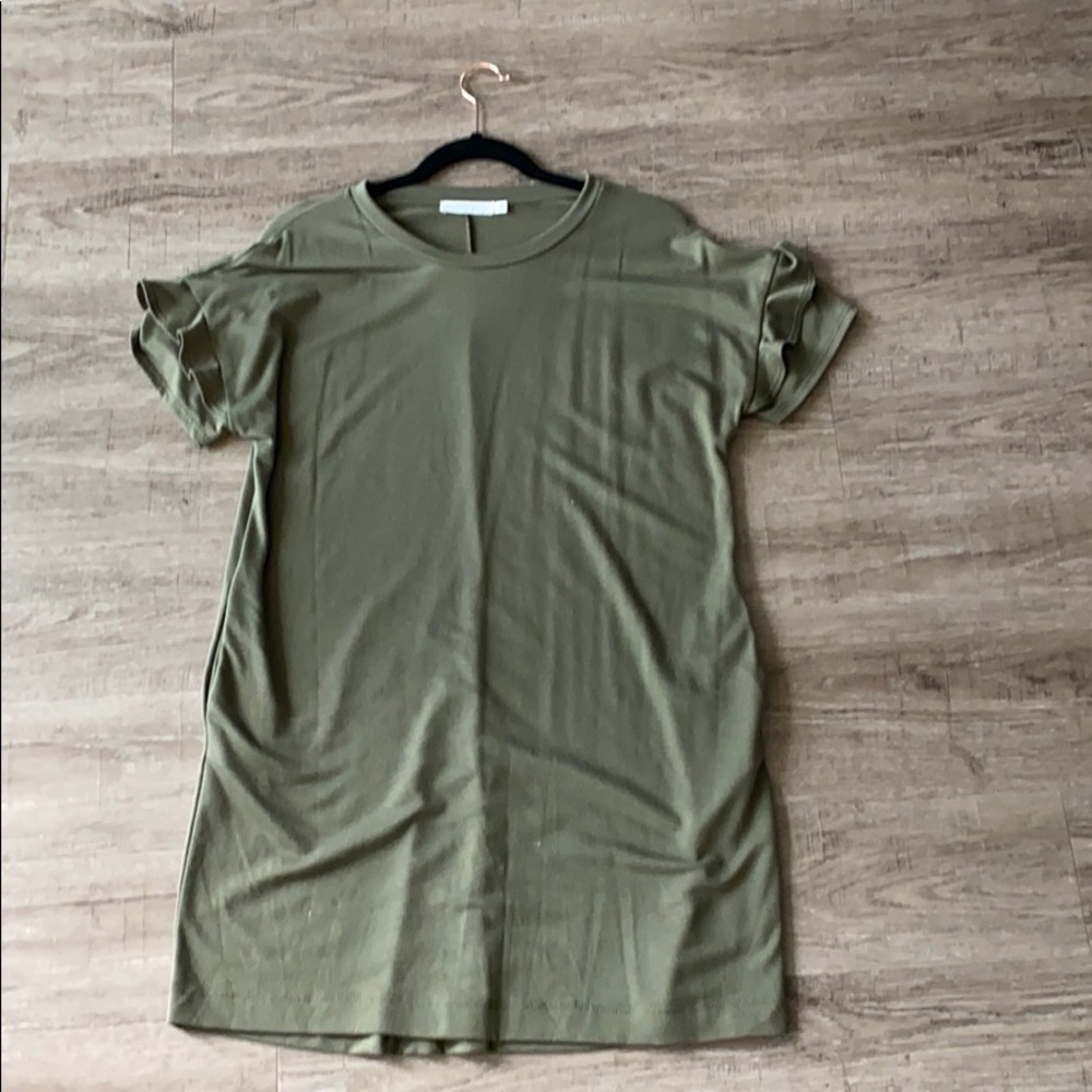 Shirt dress with pockets